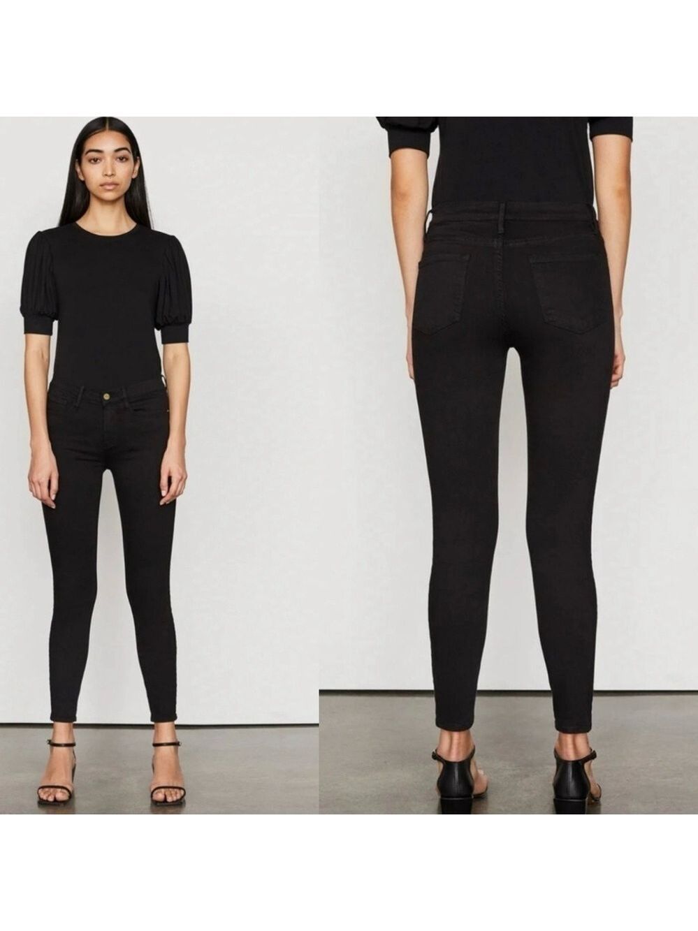 Frame denim black Le Skinny De Jeanne slim fit skinny jeans Sz 26